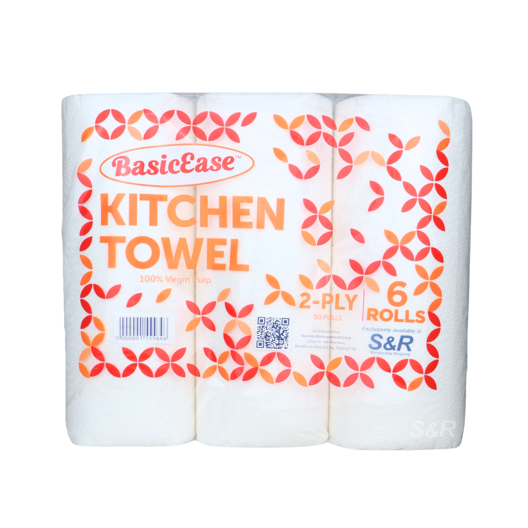 BasicEase 2-ply Kitchen Towel 6 rolls
